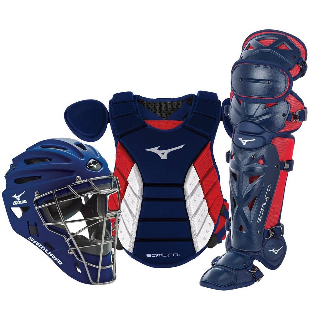 Mizuno Samurai Adult 15" Boxed - Erkek Catchers Gear - Lacivert/Kırmızı Türkiye (UANXRO-270)